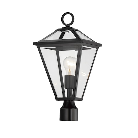 Maxim Lighting Prism 1-Light Outdoor Post Lantern, Black 30568CLBK
